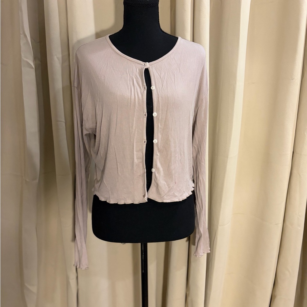 Elegant Women's Beige Cardigan